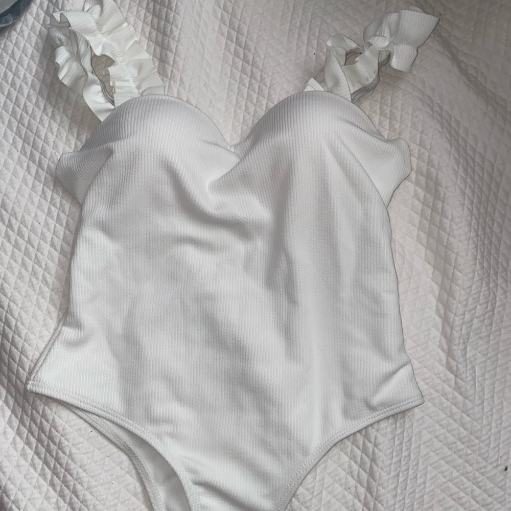 brand new swim one piece white